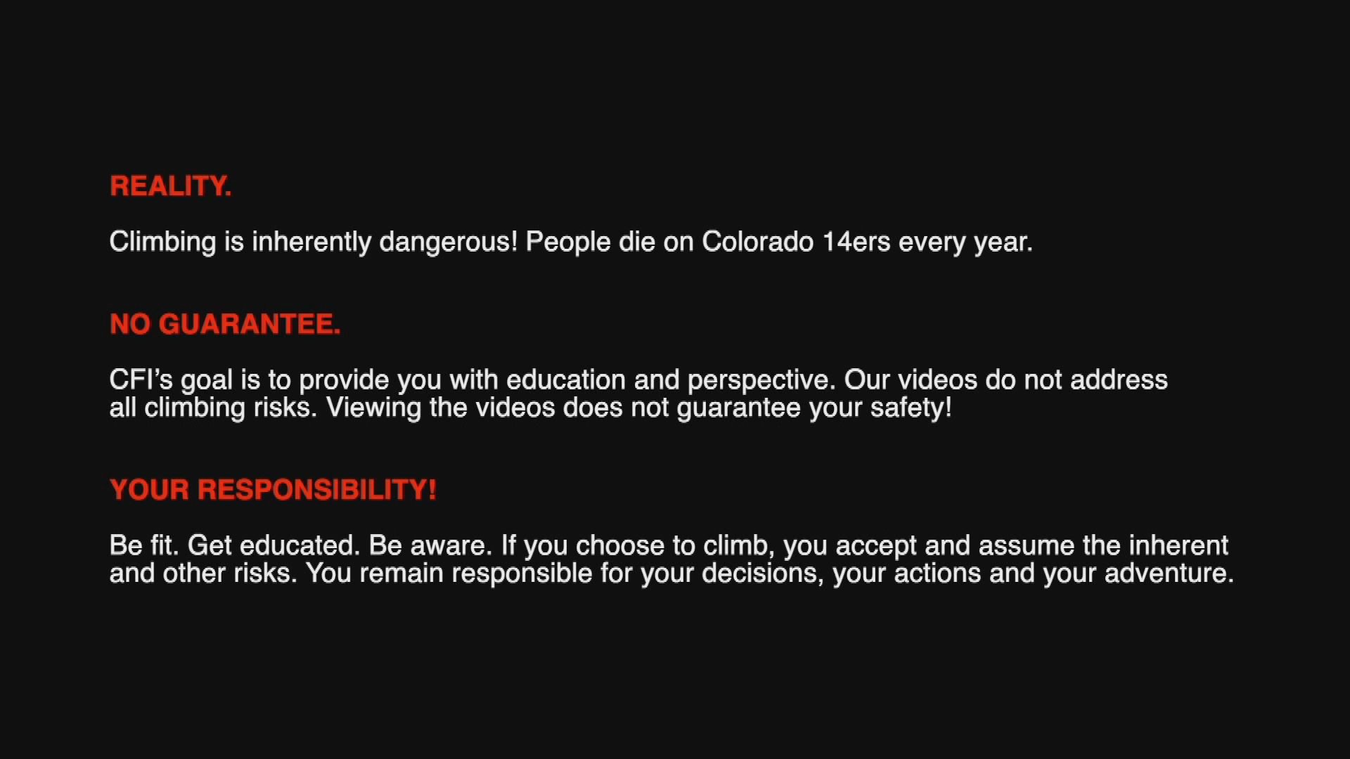 Mountain Safety-The Elk Mountains 14ers