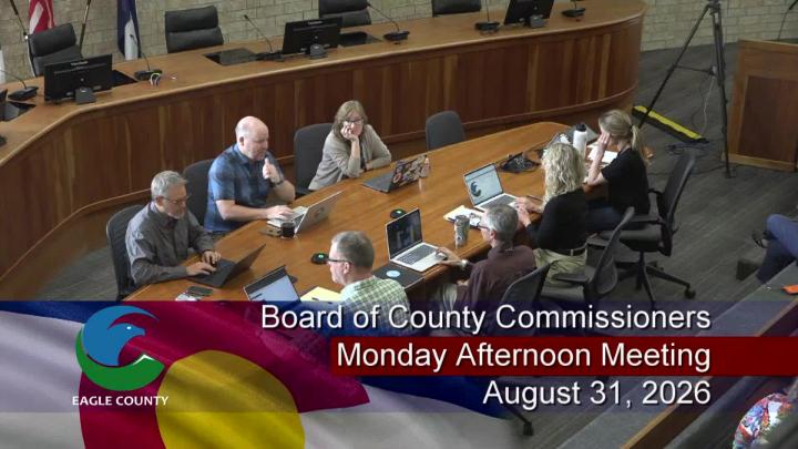 Thumbnail image for Board of County Commissioners Monday Afternoon Meeting-August 31, 2026